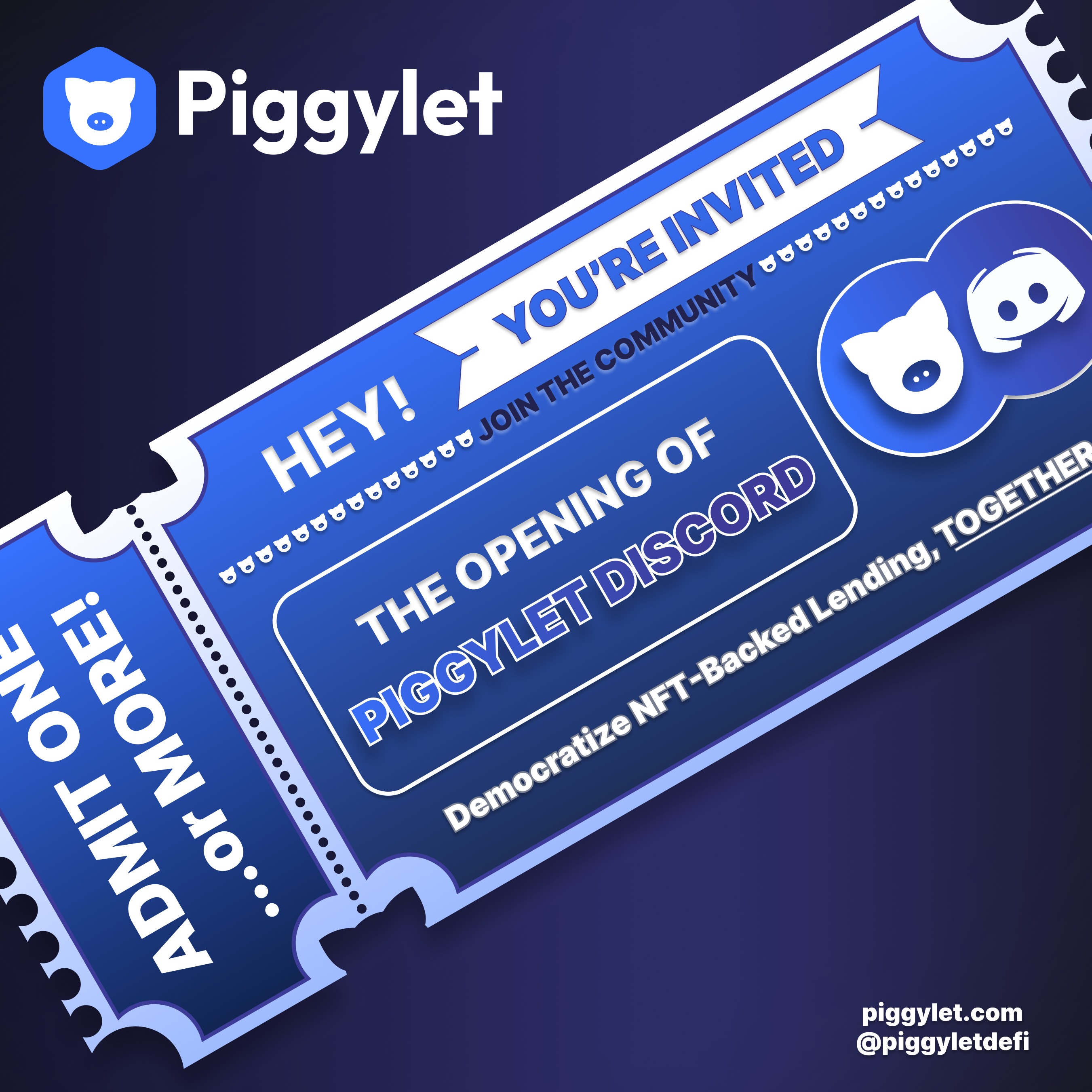 Piggylet Discord Welcome Ticket